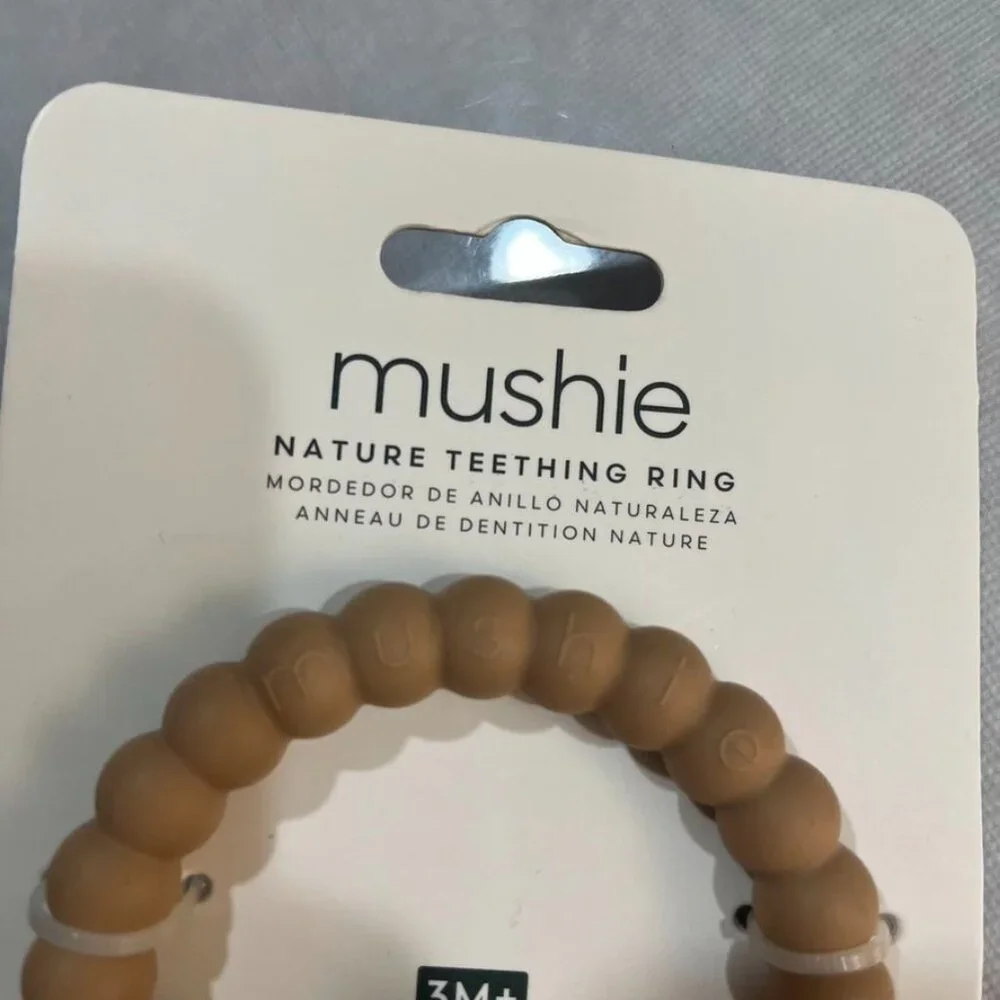 3/$20 Bundle •NEW Mushie Nature Teething Ring 3M+ Food Grade Silicone Multi